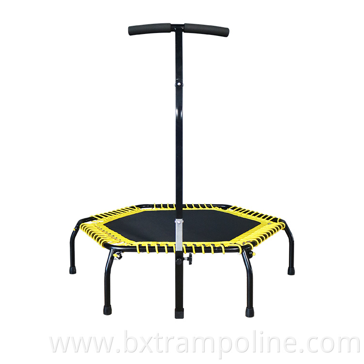 40inch Foldable Mini Trampoline Exercise Workout Rebounder Trampoline with 3 Level Adjustable Handle, Bounce Pro Trampoline